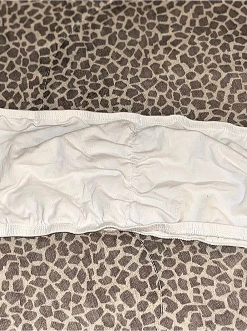 Cotton White Tube Crop Top Size XL (16/18)